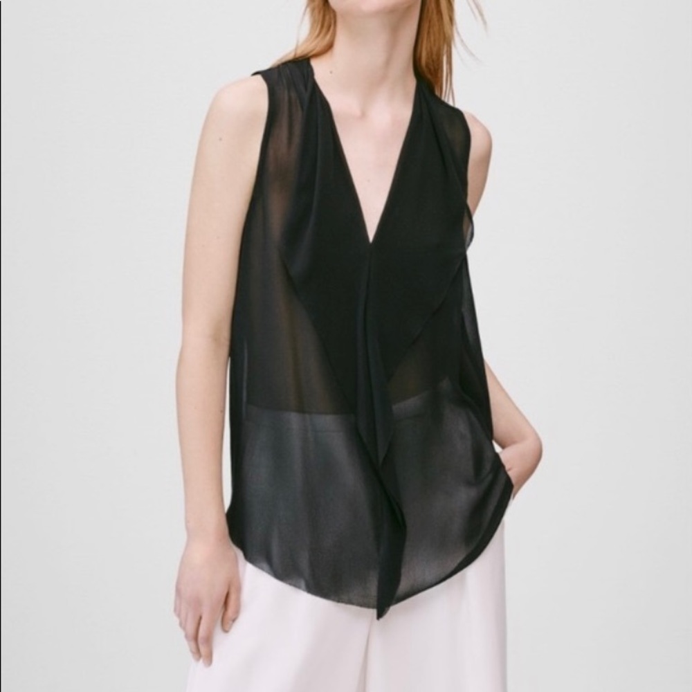 NWT Aritzia Babaton Ainsley Silk Blouse